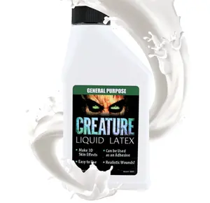 16oz - CLEAR - Creature Liquid Latex, General Purpose Professional Special Effects Liquid Latex