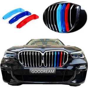 Exact Fit Tricolored Grille Insert Trims Compatible with BMW X5 G05 2019 2020 2021 2022 Accessories for w/Standard Kidney Grille (7Beams)