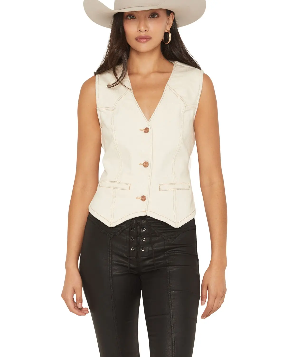 Wrangler Women's Retro Women'S Button-Down Denim Vest - 112375255