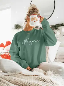Autumn Winter New Women's Sweatshirt Knitted Clothes Long Sleeve Round Neck Minimalist Style Polka Dot Arc Line Design Fashion Casual Fitted Pullover Female Top for Daily Wear Womenswear