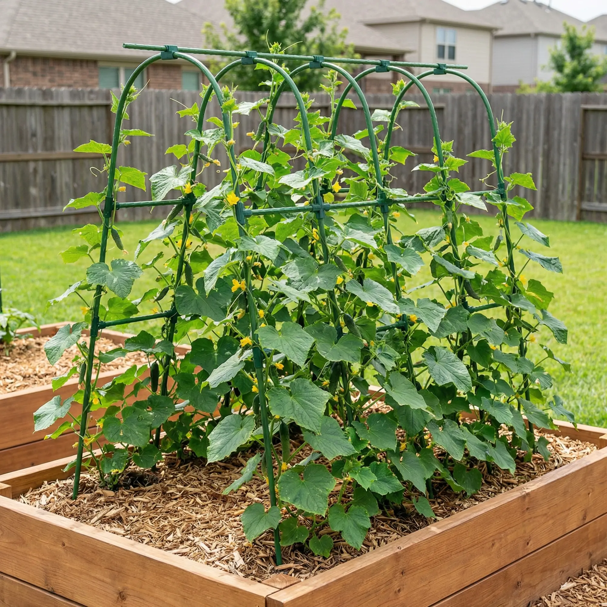 U-Shaped Cucumber and Bean Climbing Frame, Tomato Support Trellis for  Vegetable Garden, Ideal for Growing Cucumbers and Vining Plants - TikTok  Shop