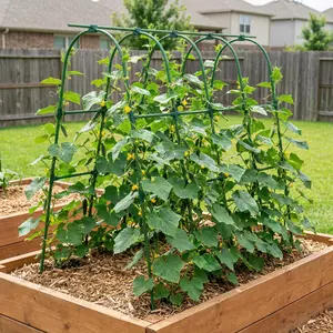 U-Shaped Cucumber and Bean Climbing Frame, Tomato Support Trellis for Vegetable Garden, Ideal for Growing Cucumbers and Vining Plants