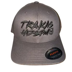 TRAKAS HDSPM GRAY FLEXFIT CURVED HAT