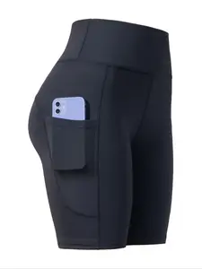 Women's Solid Color Gym Shorts, Breathable Comfortable Skinny Shorts, High Stretch Yoga Leggings, Ladies Sportswear for Indoor Outdoor Wear