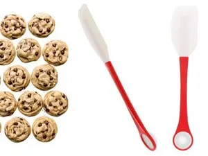 2-In-1 Silicone One Tablespoon Cookie Scoop And Spatula To Stir, Fold, Scrape