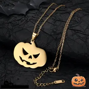 European & American Light Luxury Fashion Creative Pumpkin Head Pendant Exquisite High-end Necklace Perfect Holiday Gift for Friends Daily Wear Jewelry