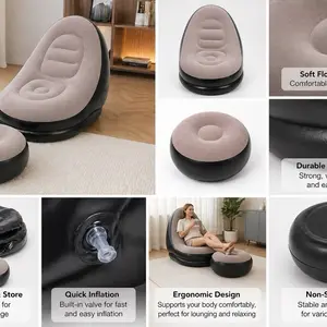 Inflatable Lounge Chair with Ottoman