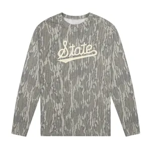 Mississippi State U Mossy Oak Bottomland Long Sleeve Camo Shirt