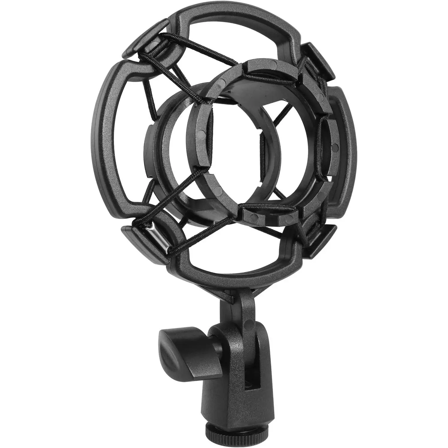 Microphone Shock Mount  Universal Black Anti-Vibration Mic Holder for 42~46mm/1.65~1.81in Diameter Studio Condenser Mic, Mic Clip Holder