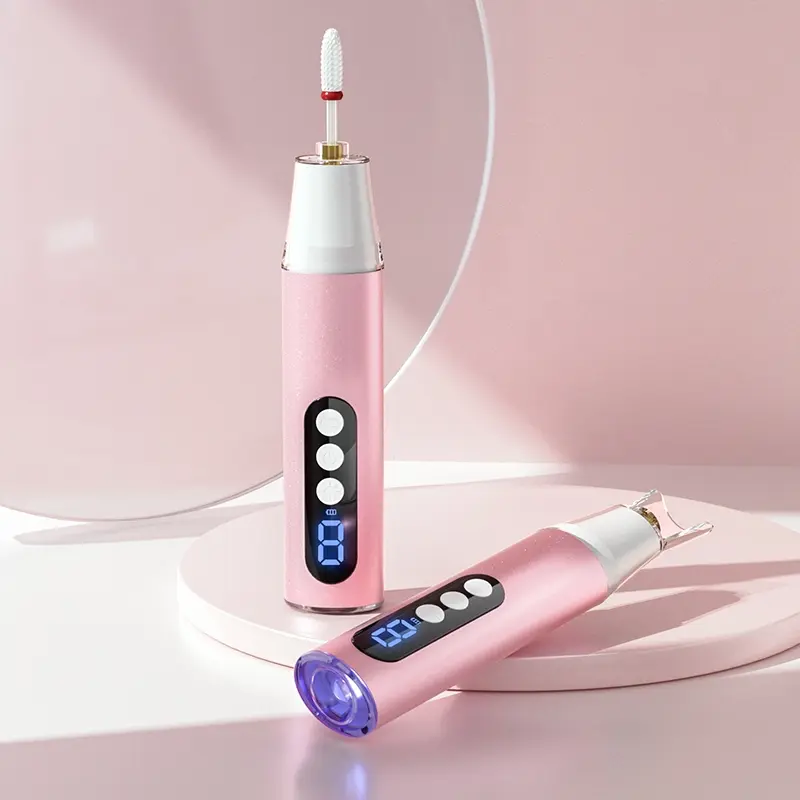 9-Speed Adjustable Electric Foot File Pedicure Grinder, LED Nail Lamp, Pain-Free Professional Care Tool, Low Noise, Fast Drying, Home Use, Foot Care Product