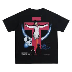 Eva "Second Master and Disciple Lilith" Vintage Oversized Tee Anime T-shirt 100% Cotton Original Design Men's Top Streetwear Casual Menswear Tshirt