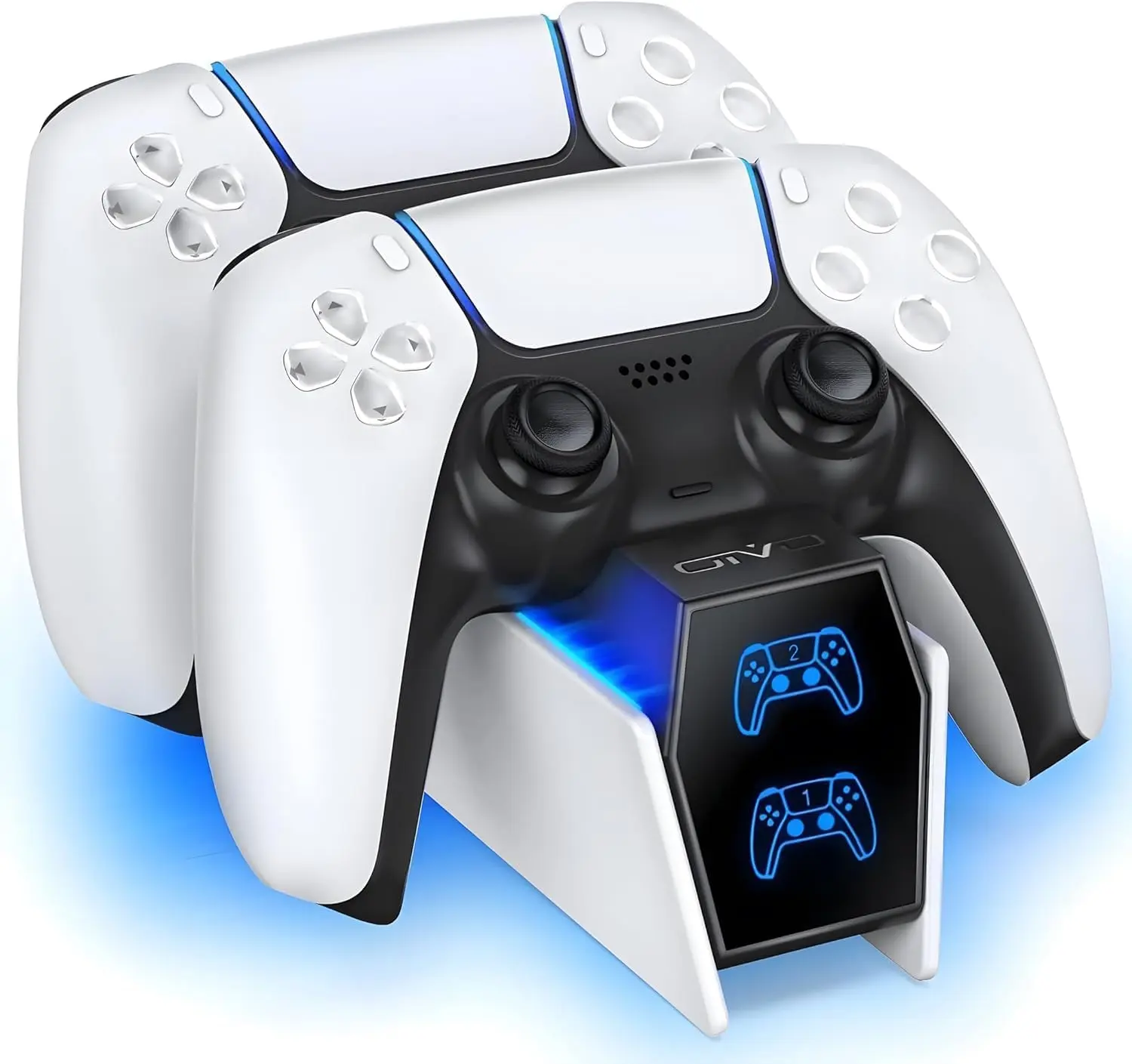 Dual-Console Controller Charger for PS5 & PS4, 2 Cable Types Included, 2H Fast Charging Station