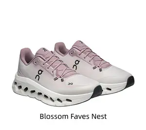 Trendy Pink & White Gradient Sneakers - Stylish Hollow Sole for Streetwear & Daily Outfits