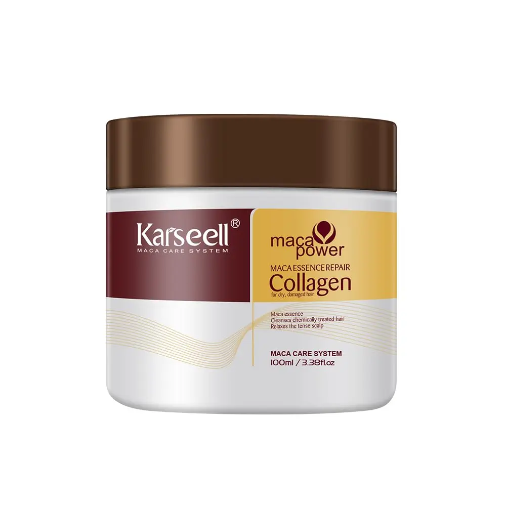 Karseell Collagen Hair Treatment for Dry Damaged Hair, 3.38floz | Deep Repair Conditioning Argan Oil Collagen Hair Mask Essence All Hair Types