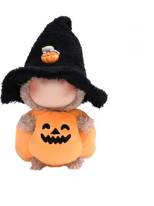 For La Bubu 17cm Doll Clothes (no Physical Doll), Cute Pumpkin Set, Dress and Hair Clip Set, Perfect Holiday Gift