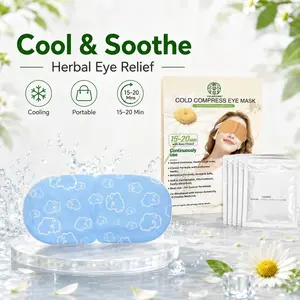 Cooling Herbal Cold Compress Eye patches - Instant Relief for Dry, Tired Eyes, Screen Fatigue & Headaches