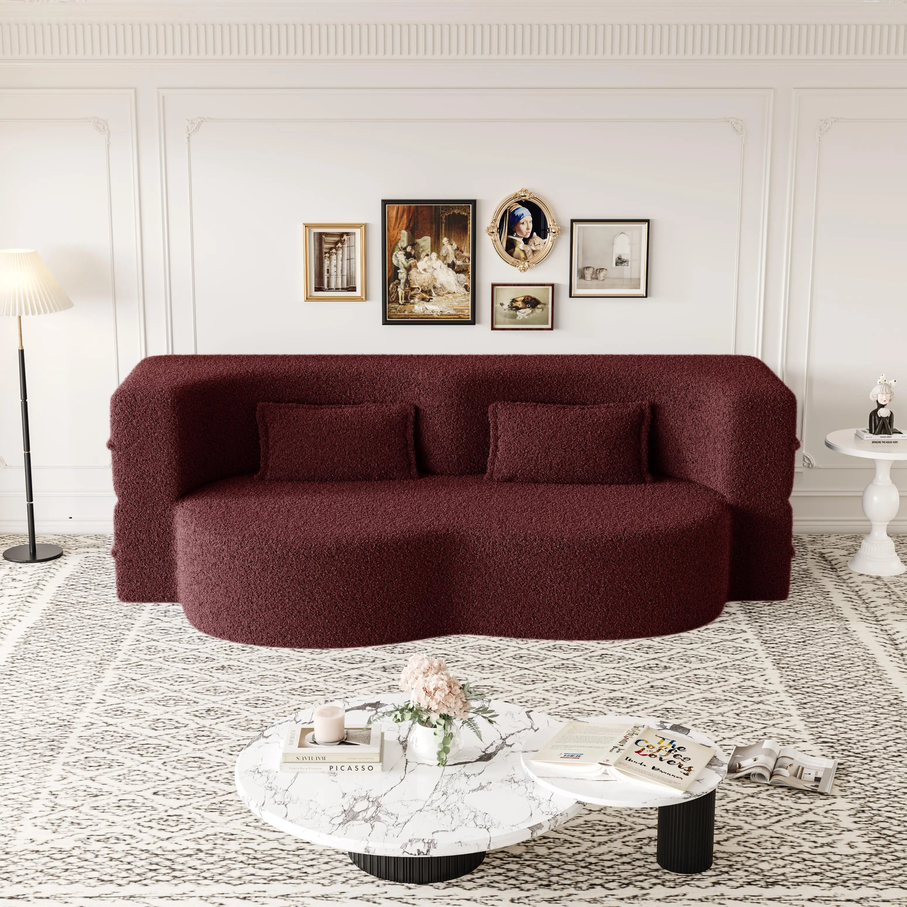 A- Burgundy+Teddy (Full Size)