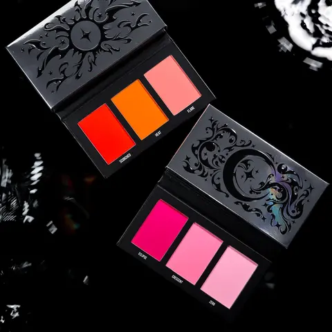 Ellis Atlantis Solar Flare And Lunar Eclipse Dimension Palettes + Pigmented Blush Trio