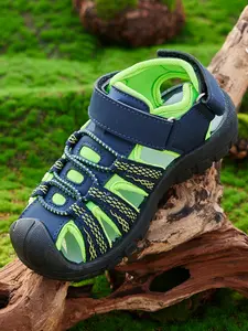 Boys Girls Outdoor Casual Lightweight Sandals, PU Leather Running Shoes, Rubber Sole, All Seasons, Less Than Ankle Height, Kids Sports Footwear