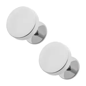 Comfy Earrings Stainless Circles 316L Surgical Grade Stainless Steel 8mm Diameter Screw-On Earrings for Comfortable Everyday Wear