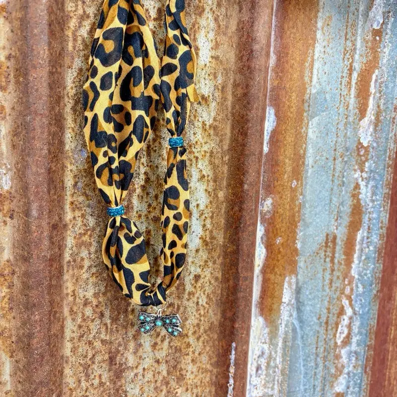Cheetah Bandana Necklace