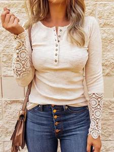 long sleeve lace top with ruffled sleeves, sexy fitted design for spring and fall, stylish knit fabric for women
