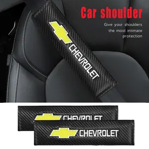 Leather Shoulder Seat Belt Pads for Chevrolet Models, Soft Breathable Anti-Slip Comfort, Durable Eco-Friendly Design, 1/2 Pack, Car Accessory