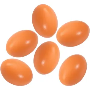6 PCS Wooden Fake Dummy Nest Eggs Agricultural Tool Help Laying Hen for Nesting Box