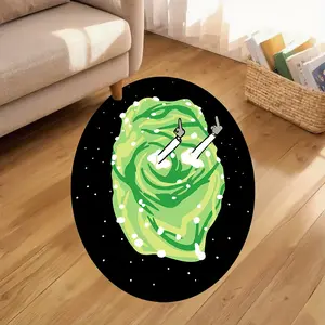 Spiral Cartoon Middle Finger Rug, Anime Peripheral Funny Design, Bedroom Game Room Decorative Mat, Casual Style Floor Pad, Cartoon Pattern Rug, Home Supplies Rug