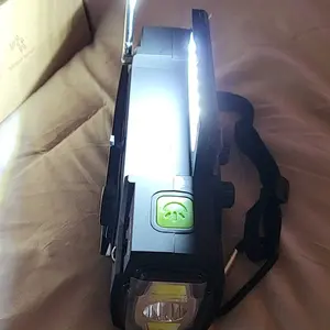 Multifunctional 4000mAh Emergency Crank Radio, Solar Powered Hand Crank Radio with Flashlight & Motion-sensor, Portable Rechargeable AM/FM Weather Radio for Home and Outdoor, Hand Crank Radio Original, Charging, Audio