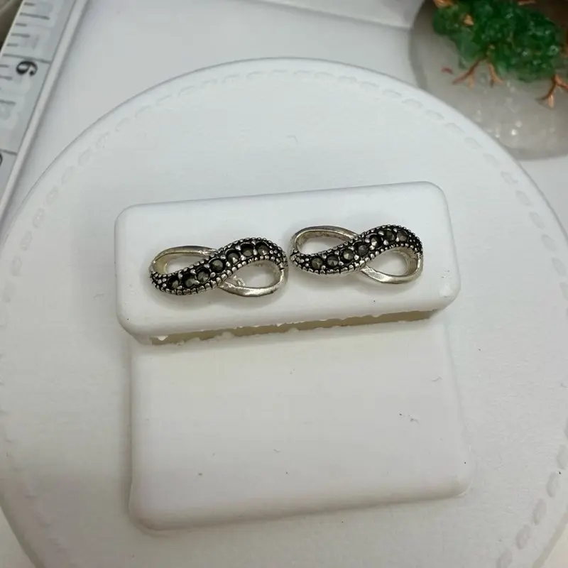 925 sterling silver earrings high quality vintage stile Mexican silver high quality (( aretes de plata Mexicana elegantes piedras finas de zirconia y Tanzanite