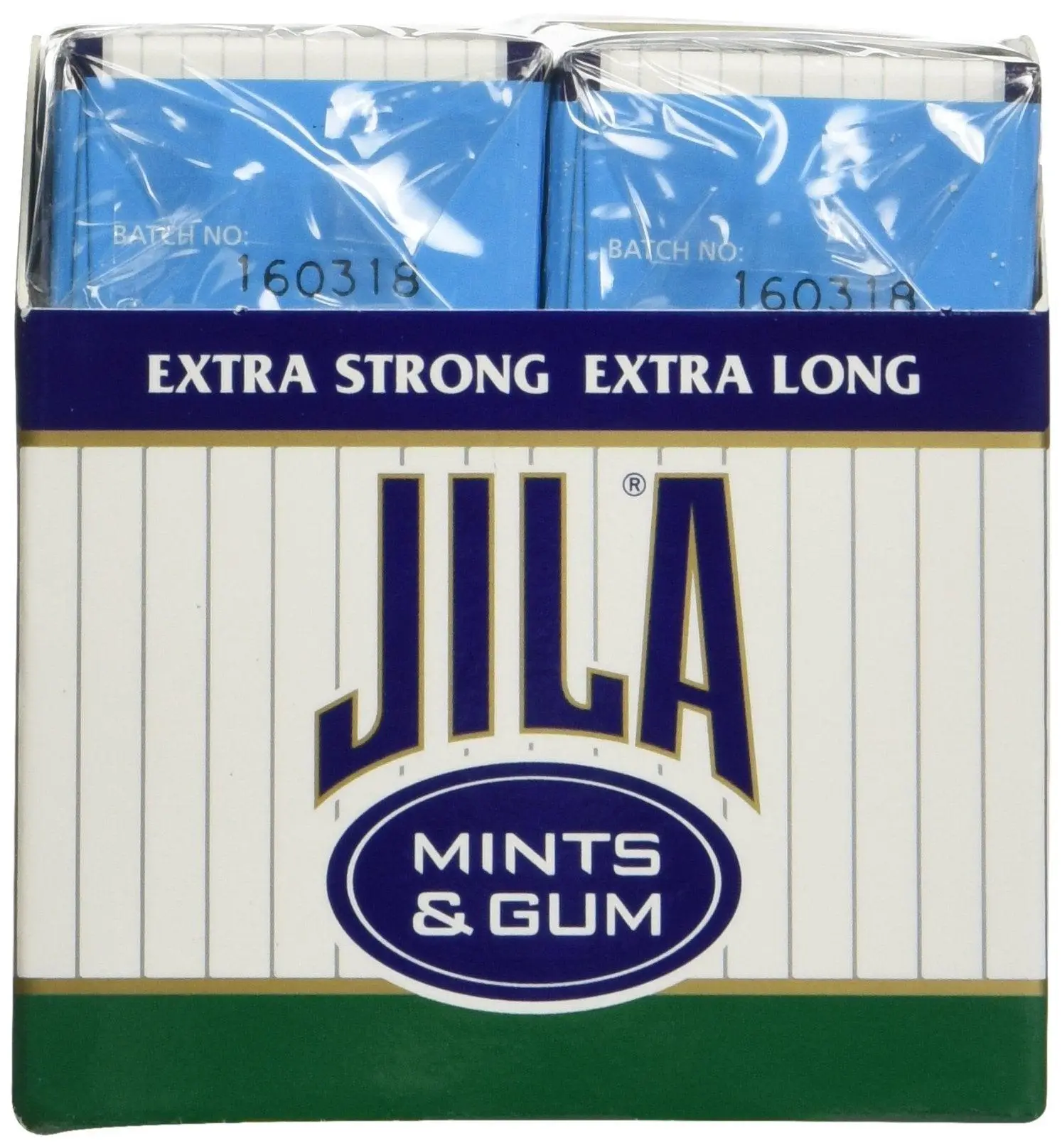 Jila Sugar Free Peppermint Chewing Gum (0.8 oz) - 12 Individual Packs, On-the-Go Freshness, Long-Lasting Minty Flavor, Food and Snacks Option