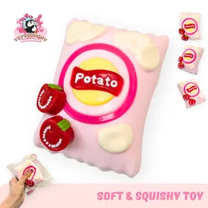 YOYOSQUISHY Tomato Potato Chips Taba Squishy Toy Soft & Squishy Toy for Kids Fun and Stress Relief Muddy Texture