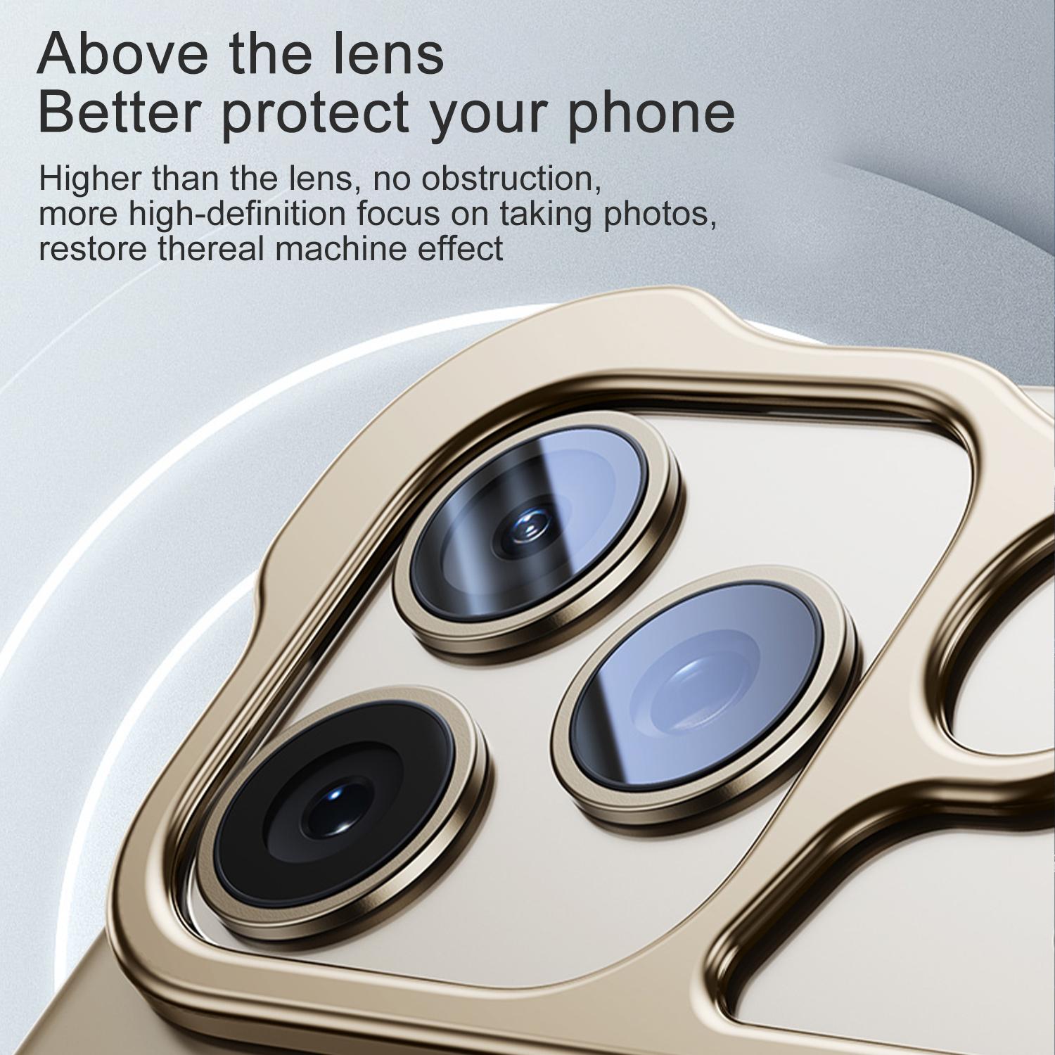 Borderless Electroplated Glossy Case For iPhone 17 Pro Max Air 17/16/15/14/13 Hard Shockproof Bumper Shell Irregular Titanium Alloy Lens Camera Protection Frameless Minimalist Protective Cover Elastomer Inlays Easy Fit Extremely Highlighting Personality