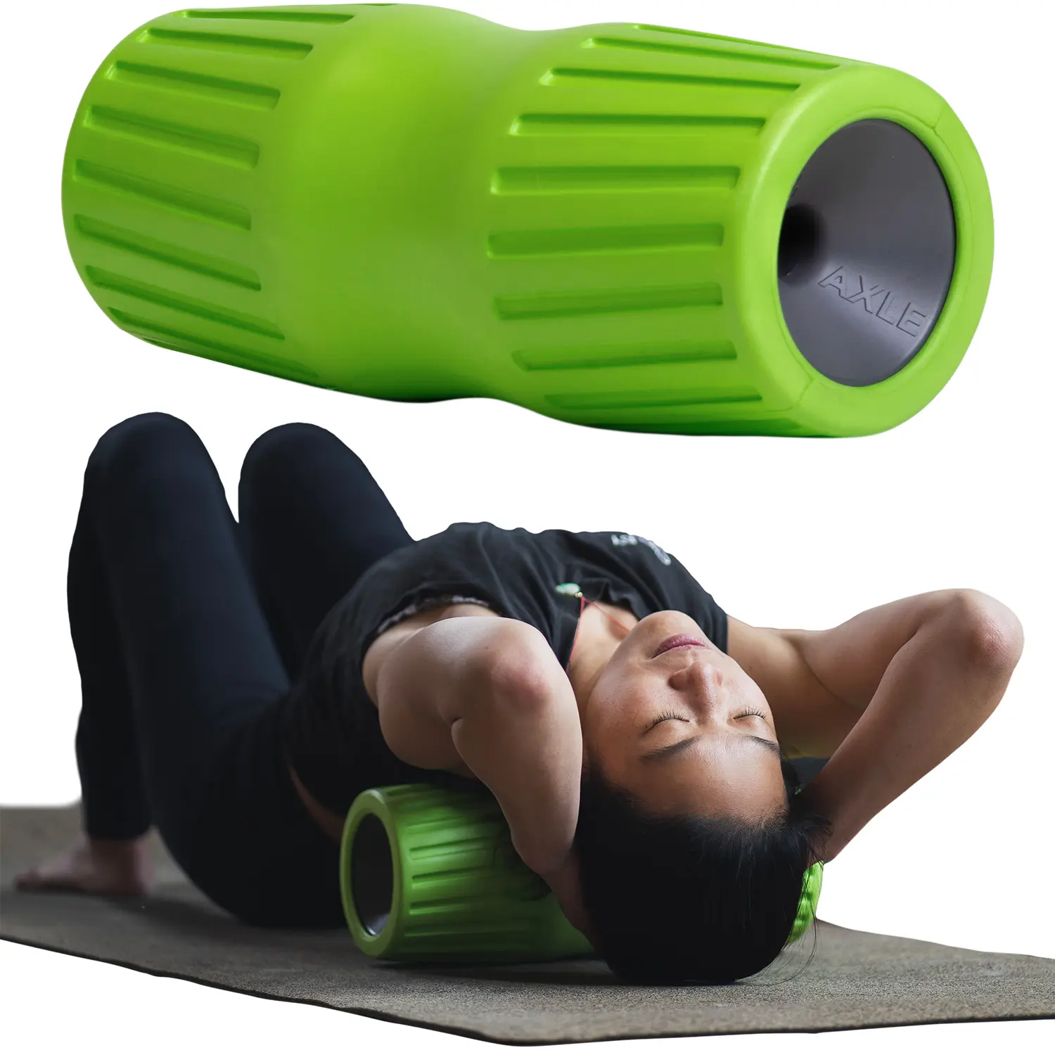 RAD Axle/Extra Firm Density Foam Roller for HIPS, Back, Spine, Legs, Shoulder, Neck, Pecs and Traps Self Myofascial Release, Massage Mobility and Recovery, Yoga