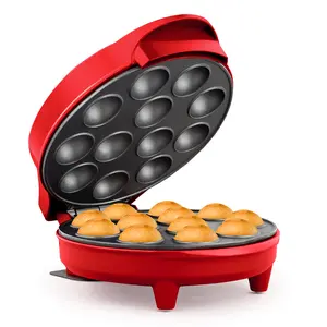 12-Count Cake Pop Maker - Stainless Steel Non-Stick Plates, PFOA-Free, Compact Design, Indicator Lights for Optimal Cooking, Versatile for Cake & Savory Recipes