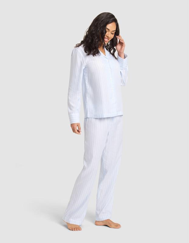 Women's Soft Woven Long Sleeve Pajama Set - Last Chance