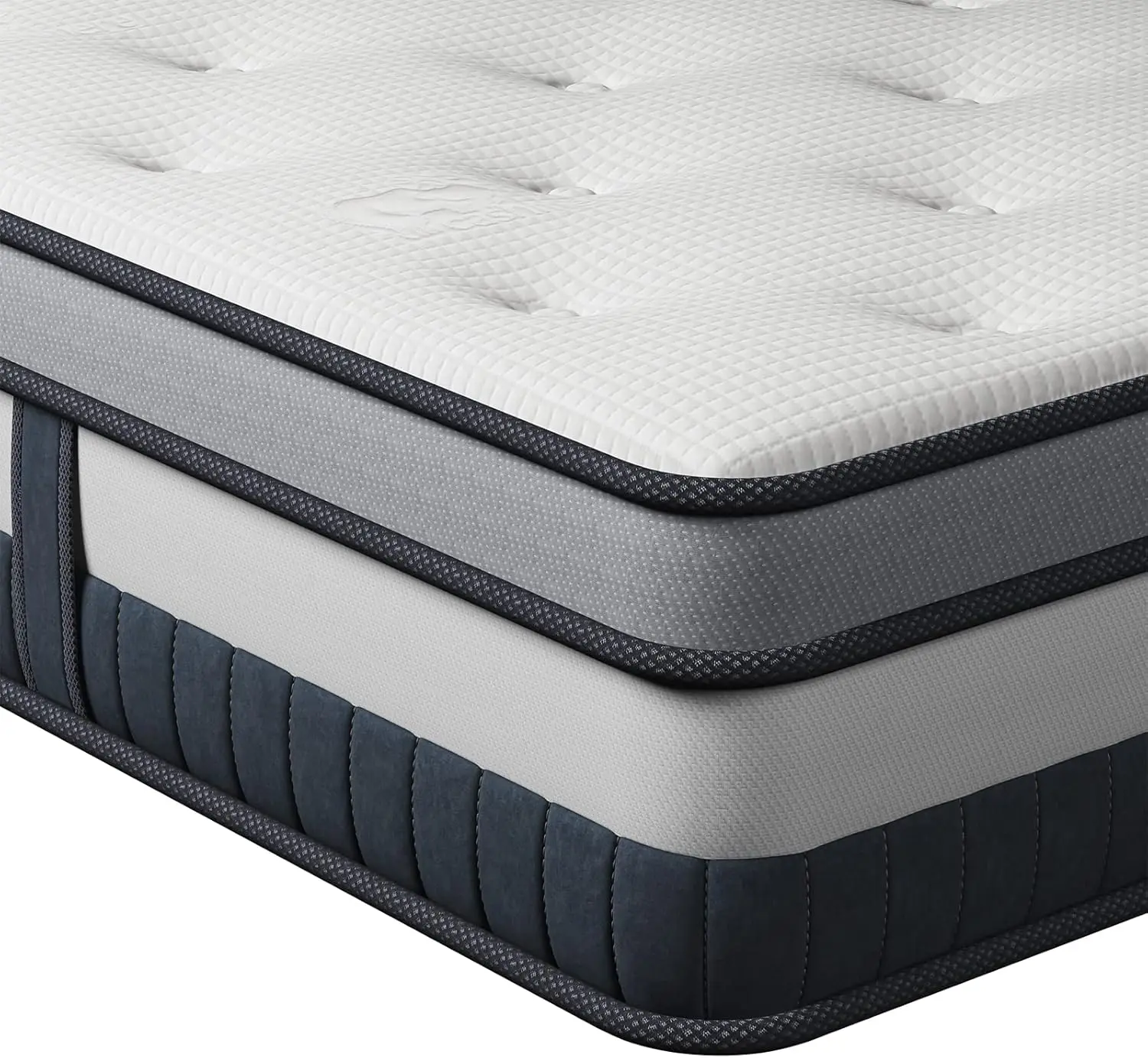 Vesgantti Innerspring Hybrid Mattress–Memory Foam & Pocket Spring, Ergonomic Design, Medium Firm,Twin/Full/Queen/King/California King, Box Top Series
