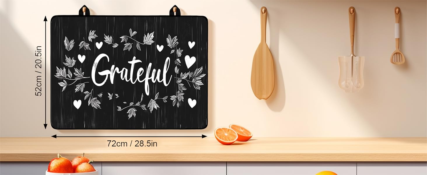 JOYFINITY Heat-Resistant Glass Stove Top Cover with Anti-Slip Rubber Coating – 28.4*20.5in  Electric Stove Protector, Scratch-Resistant, Expands Counter Space, Stylish Kitchen Decor