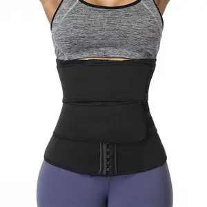 Double Strap Waist Trainer for Women, Neoprene Sweat Waist Cincher with Adjustable Hooks & Velcro, Tummy Control Corset for Workout & Postpartum Recovery