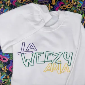 LaWeezyAna embroidered sweatshirt Underwear embroidery gift