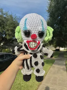 Handmade Crochet Creepy Clown