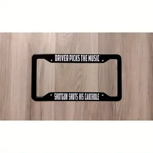 late Cover, Driver Picks theSupernatural License Plate Frame, Supernatural License P Music Shotgun Shuts His Cakehole License Plate Frame
