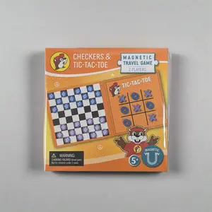 Buc-ee's Magnetic Travel Game Checkers & Tic-Tac-Toe