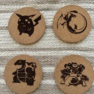 Pokémon cork coasters