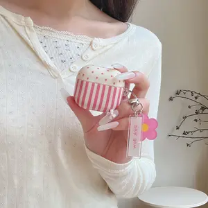 Korean Polka Dot Hyuna Flower Earphone Case for Apple AirPods Pro 3/2/4/3/2, Fashionable Women's Earphone Cover, Simple Design