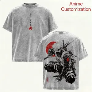 Kakashi Hatake T-Shirt Washed Vintage, Naruto Anime Oversize Streetwear Tee, Sharingan Ninja Graphic Shirt, Unisex Heavyweight Cotton Top, Gift for Anime & Manga Fans