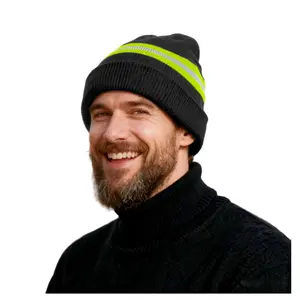 Unisex Reflective Knit Hat, High Visibility Night Light Reflective Beanie, Ideal for Outdoor Activities and Daily Wear