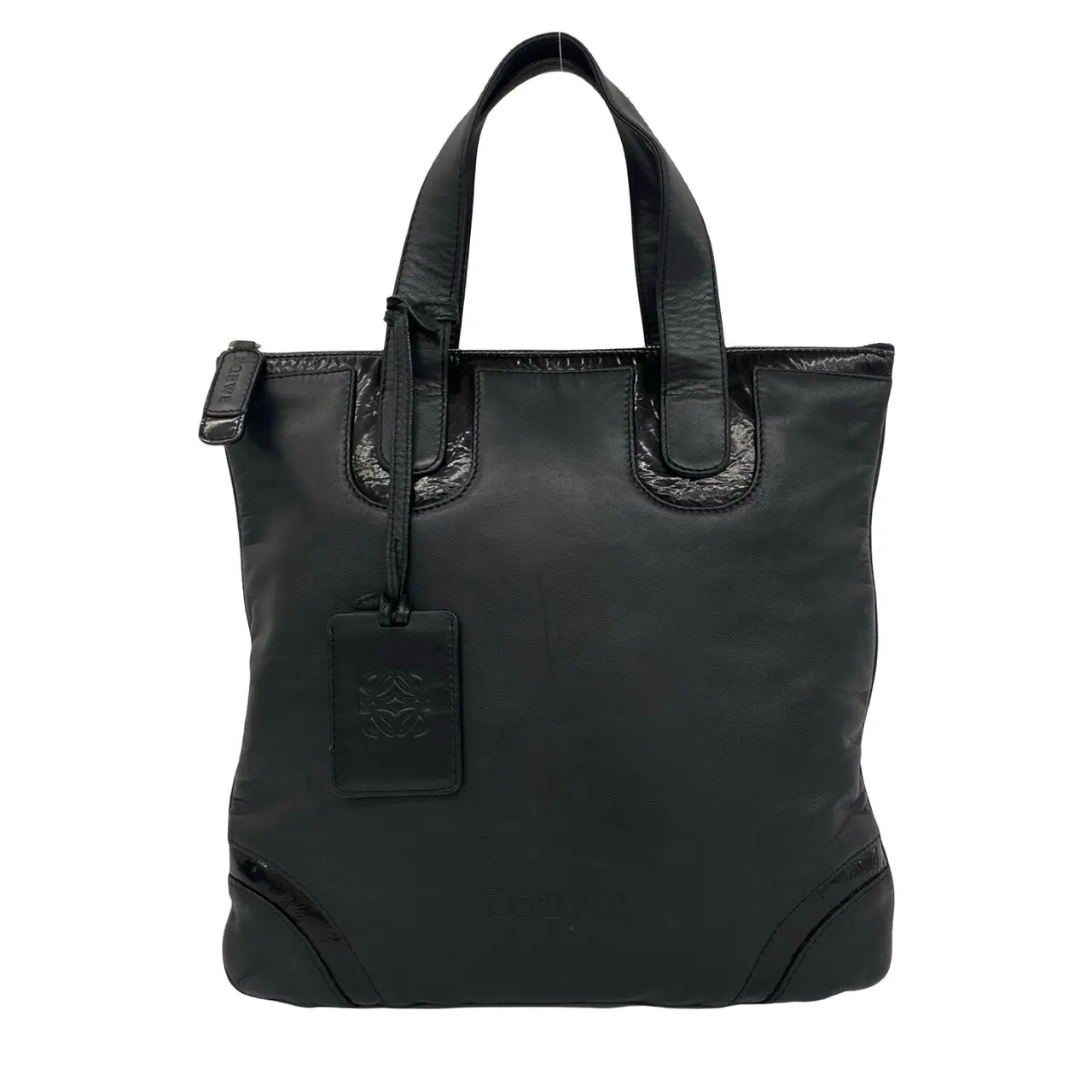 Pre-owned Loewe Lambskin Tote Bags Calfskin Handbag