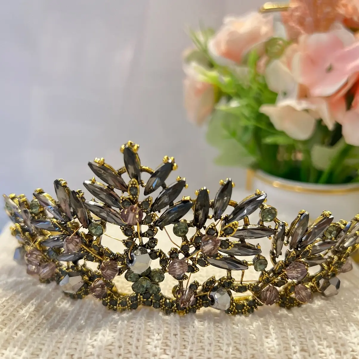 Lumineer Jewelry Victorian Gold Crown with gemstones